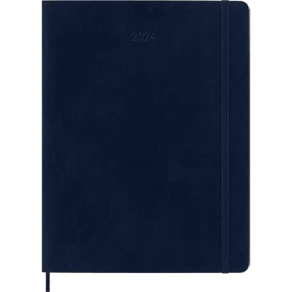Moleskine 2024 Weekly Agenda | XL Soft Cover Planner – Sapphire Blue