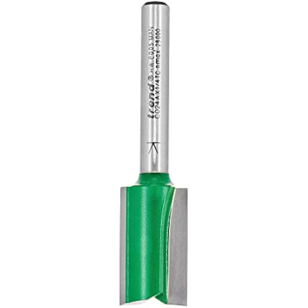 Trend CraftPro Straight Router Bit | 1/4" Shank, 15mm x 25mm Carbide