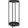 Jolof Store Round Plant Stand – 2-Tier Coated Steel Indoor Outdoor Rack