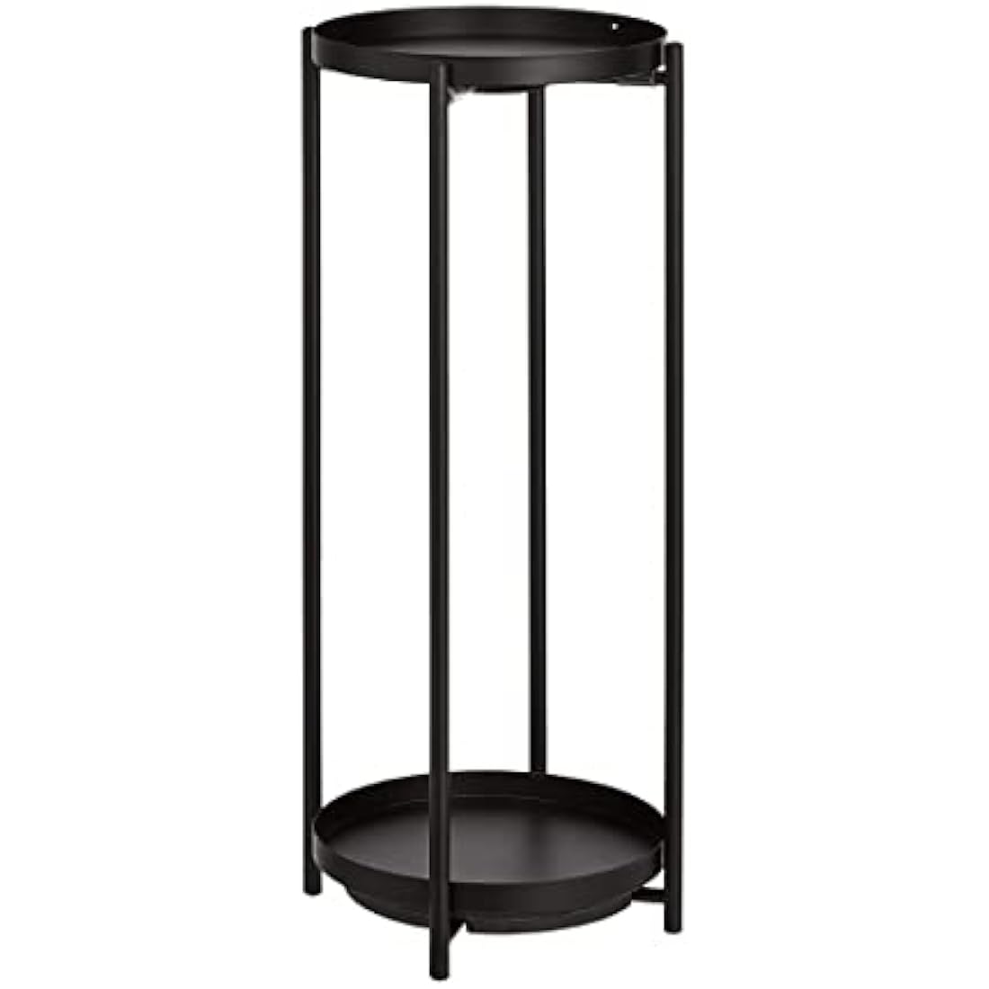 Jolof Store Round Plant Stand – 2-Tier Coated Steel Indoor Outdoor Rack