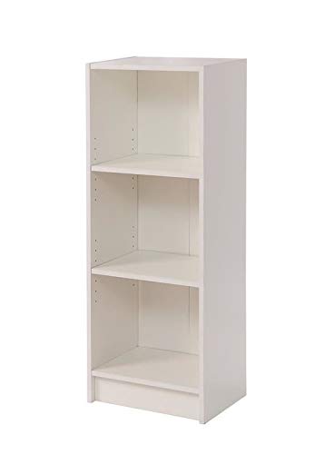 Timber Art Design UK 3 Tier Bookcase Medium Narrow Tall Shelf Rack Contemporary Organizer Display Shelving Unit for Modern Living Room, Office Space - image 1