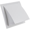 Jolof Store 150mm Cowled Duct Cover with Gravity Flap - White ABS