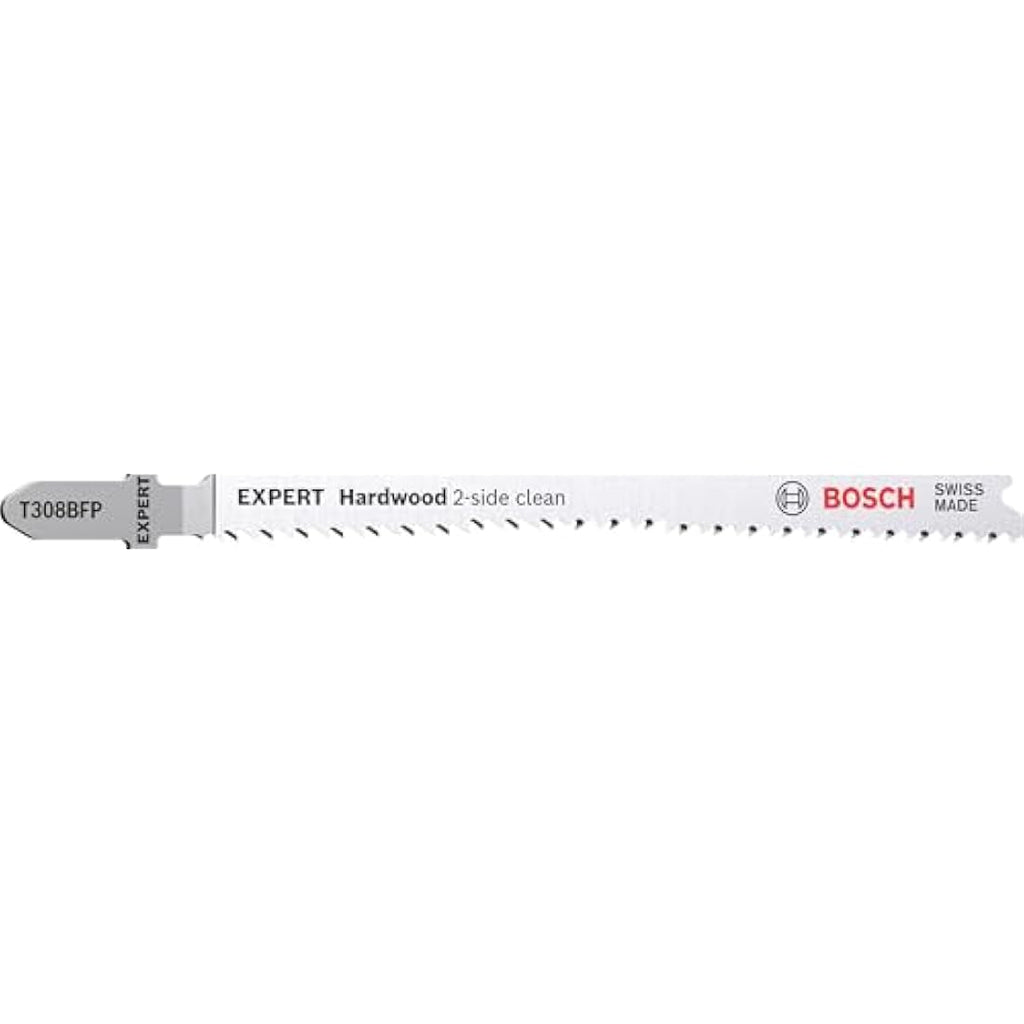 Bosch EXPERT T308BFP Jigsaw Blade for Hardwood – 117mm (5 Pack)