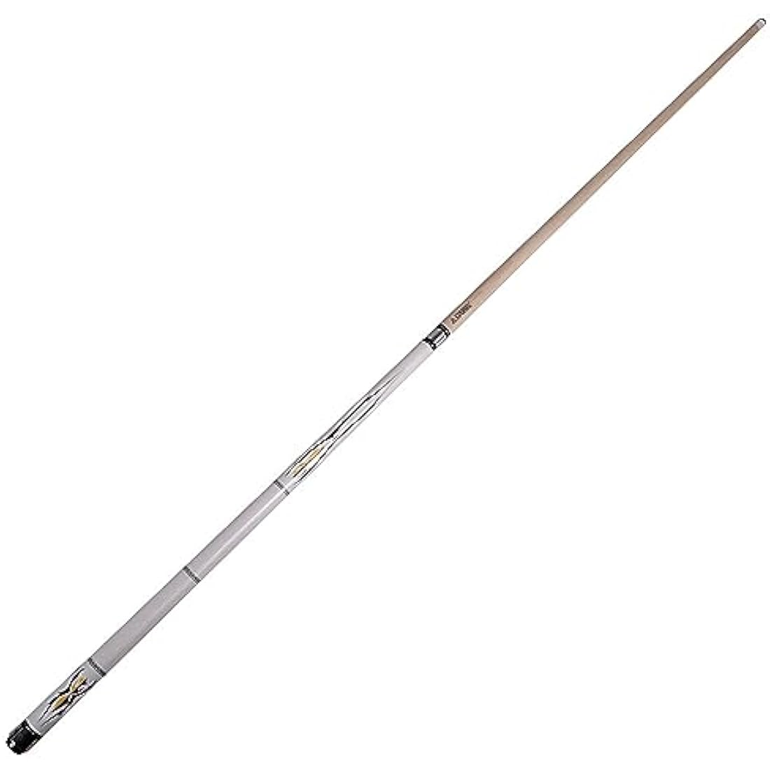 CUESOUL 58" Maple Billiard Pool Cue Stick – 19oz 2-Piece Pearl White