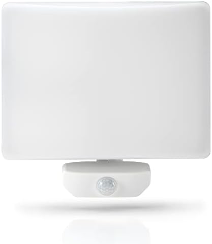 Auraglow 80W LED Security Flood Light with PIR Motion Sensor – White