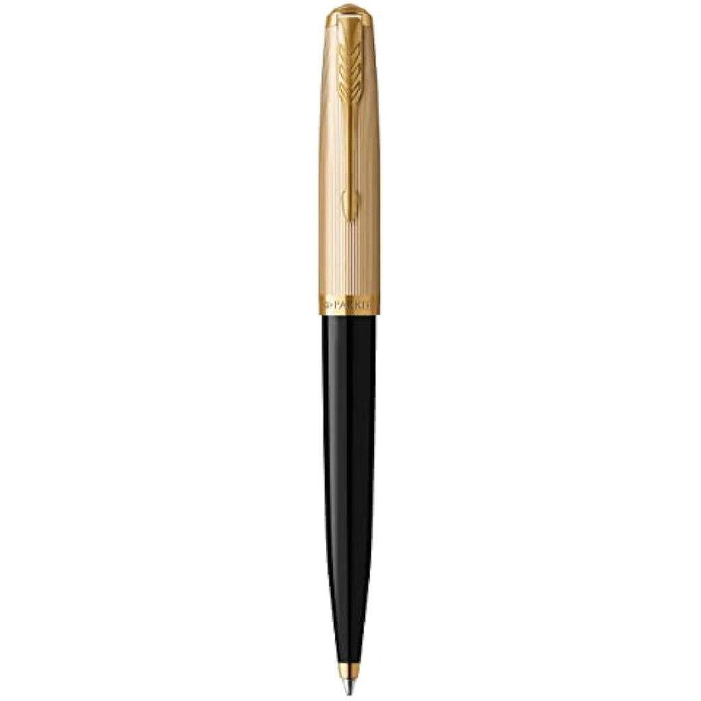 Parker 51 Ballpoint Pen – Deluxe Black with 18k Gold Trim & Gift Box