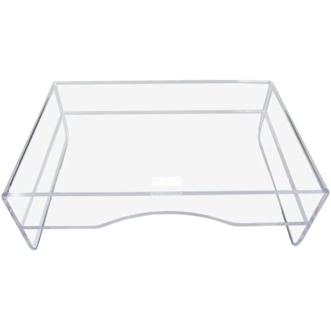Desq Acrylic Monitor Stand with Letter Tray – Clear Ergonomic Riser
