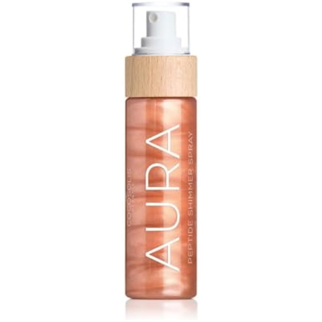 COCOSOLIS AURA Peptide Shimmer Spray – Hydrating Mica Glow for Face & Body