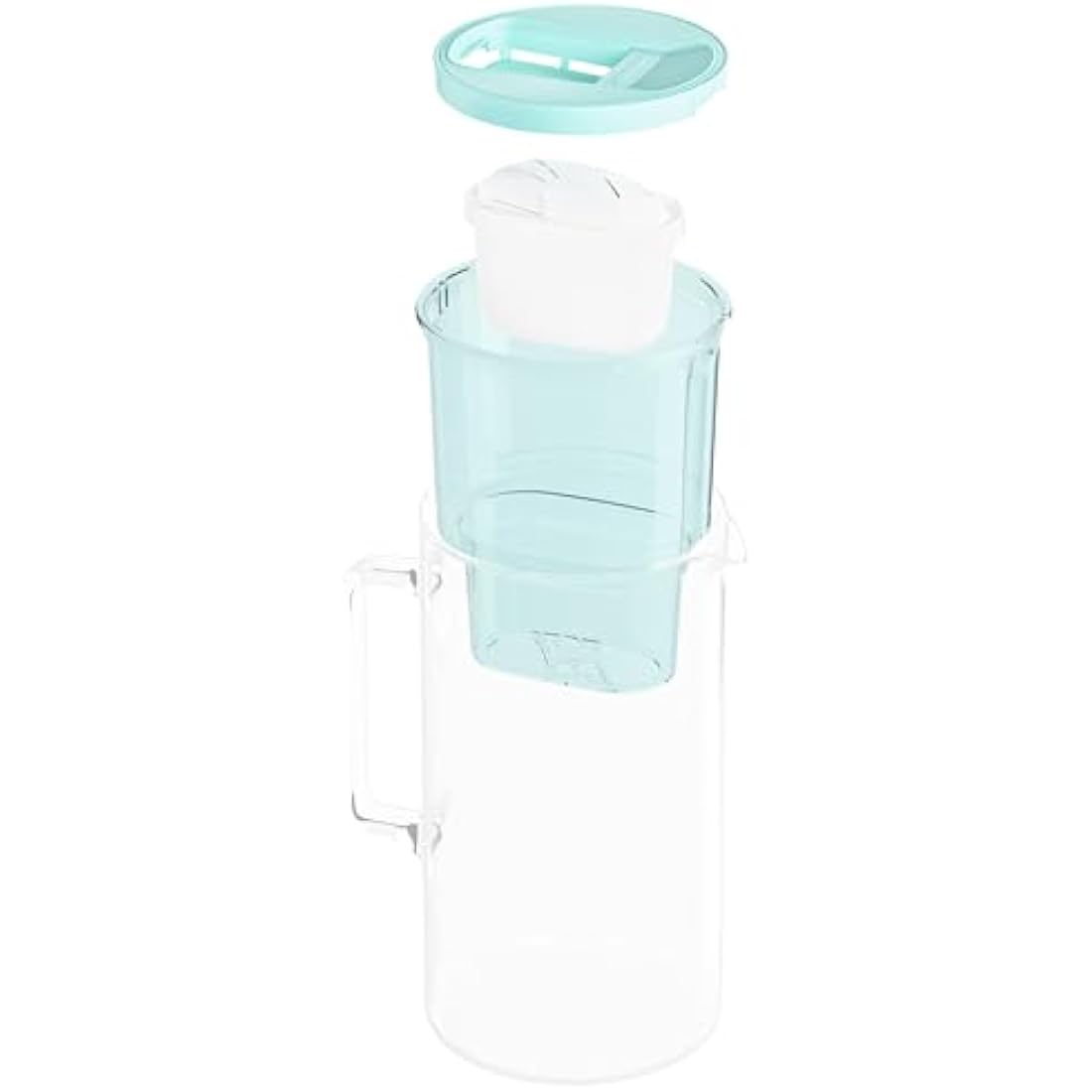 Wessper Glass Water Filter Jug | 3L Borosilicate Pitcher | Mint