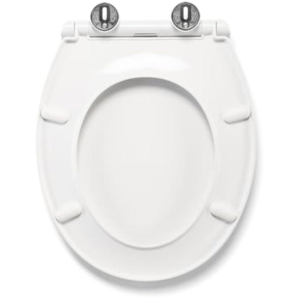 Croydex Capri Oval Toilet Seat – Soft Close & Quick Release White