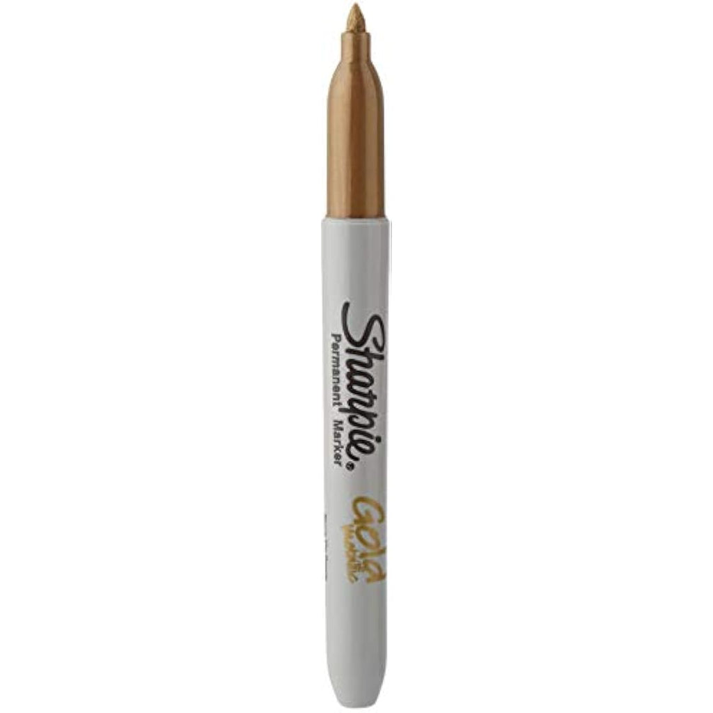 Sharpie Metallic Permanent Markers | Fine Point Gold Ink | 12 Count