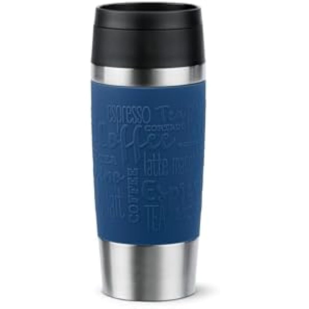 Tefal Travel Mug Classic Blue – 0.36L Stainless Steel Leak-Proof Tumbler