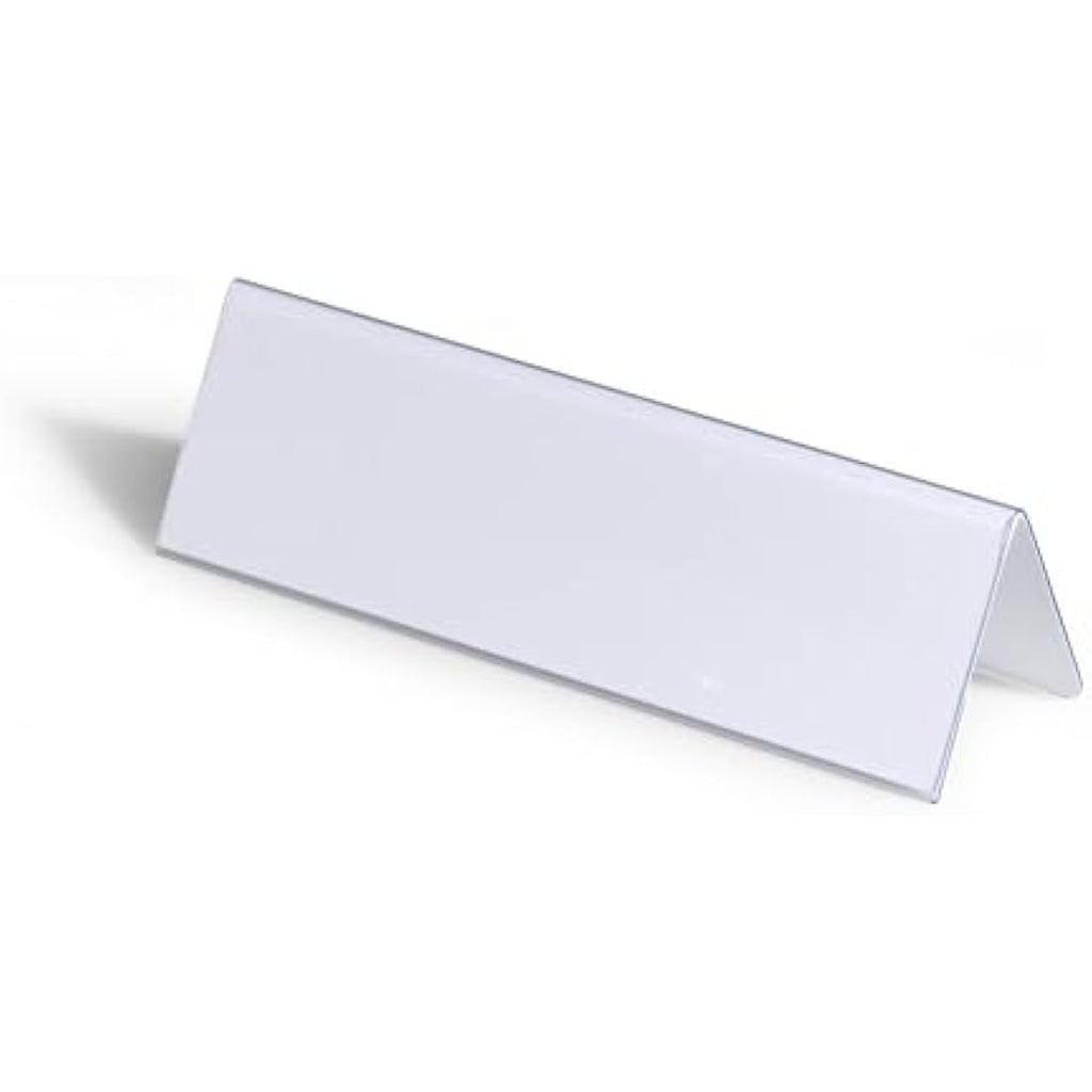 Durable Transparent Table Place Name Holders 61x210mm - Pack of 25