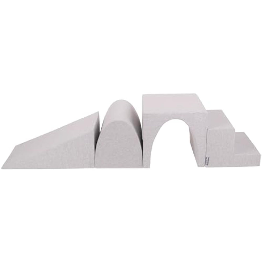 KiddyMoon Foam Playground Set – Light Grey Indoor Soft Play Gym
