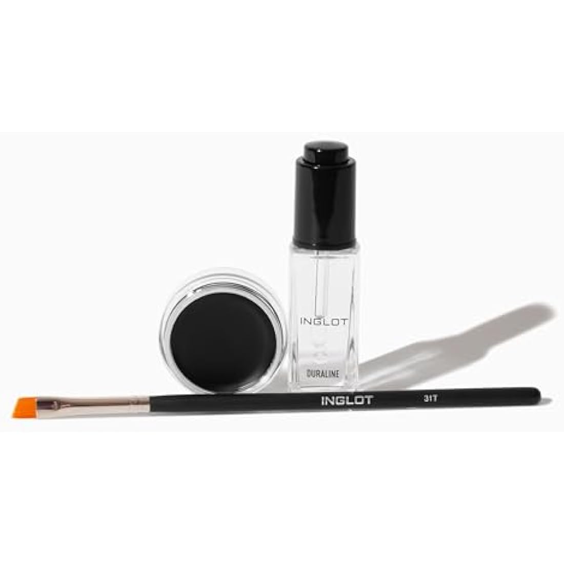Inglot Eye Essentials Set | Waterproof Black Gel Eyeliner & 31T Brush