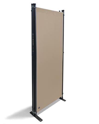 QUICK STAR 3-Part Room Divider – 170x165cm Foldable Privacy Screen, Beige