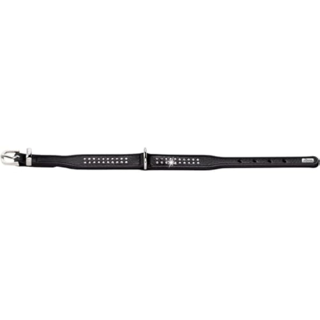 Hunter Nappa Leather Dog Collar – Soft Rhinestone Petit for Small Dogs