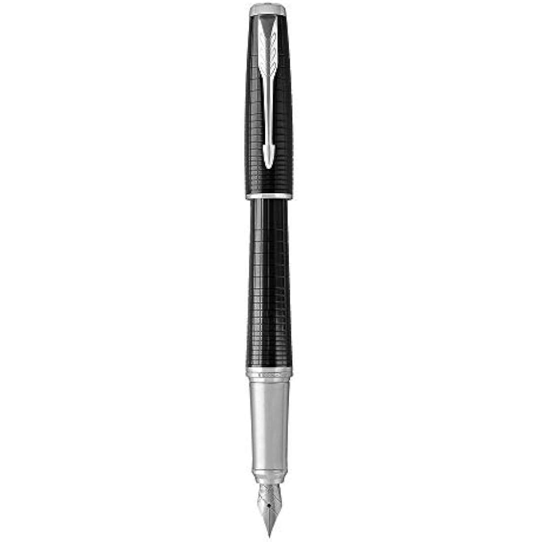 Parker Urban Fountain Pen – Premium Ebony Metal Chiselled Fine Nib