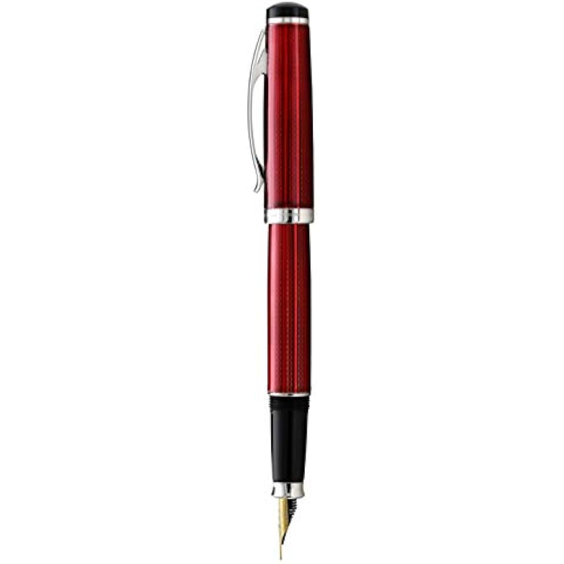 Xezo Incognito Fine Nib Fountain Pen | Burgundy Red & Platinum Plating
