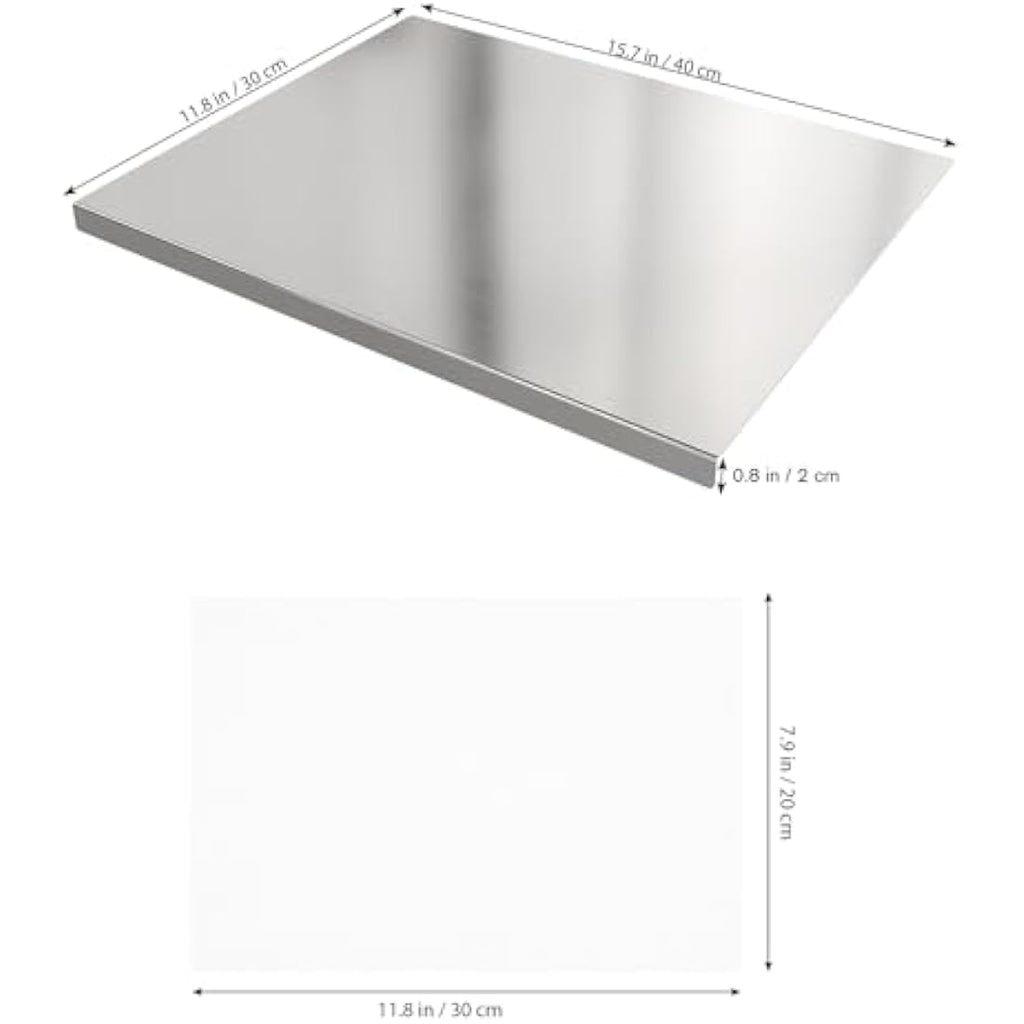 Jolof Store Stainless Steel Cutting Board – 30x40cm Non-Stick Dough Board