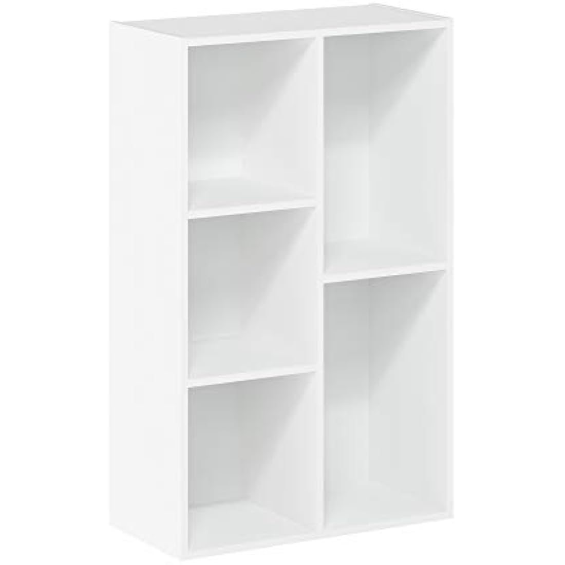 Furinno Luder 5-Cube Reversible Open Shelf - White Storage Bookshelf