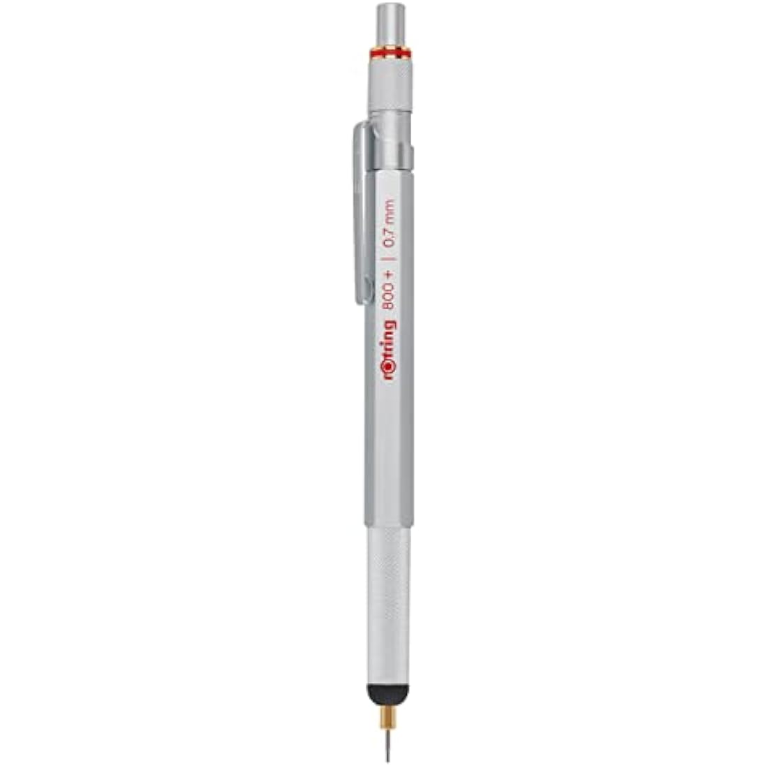 rOtring 800+ Mechanical Pencil & Stylus | 0.7mm Silver Hexagonal Barrel