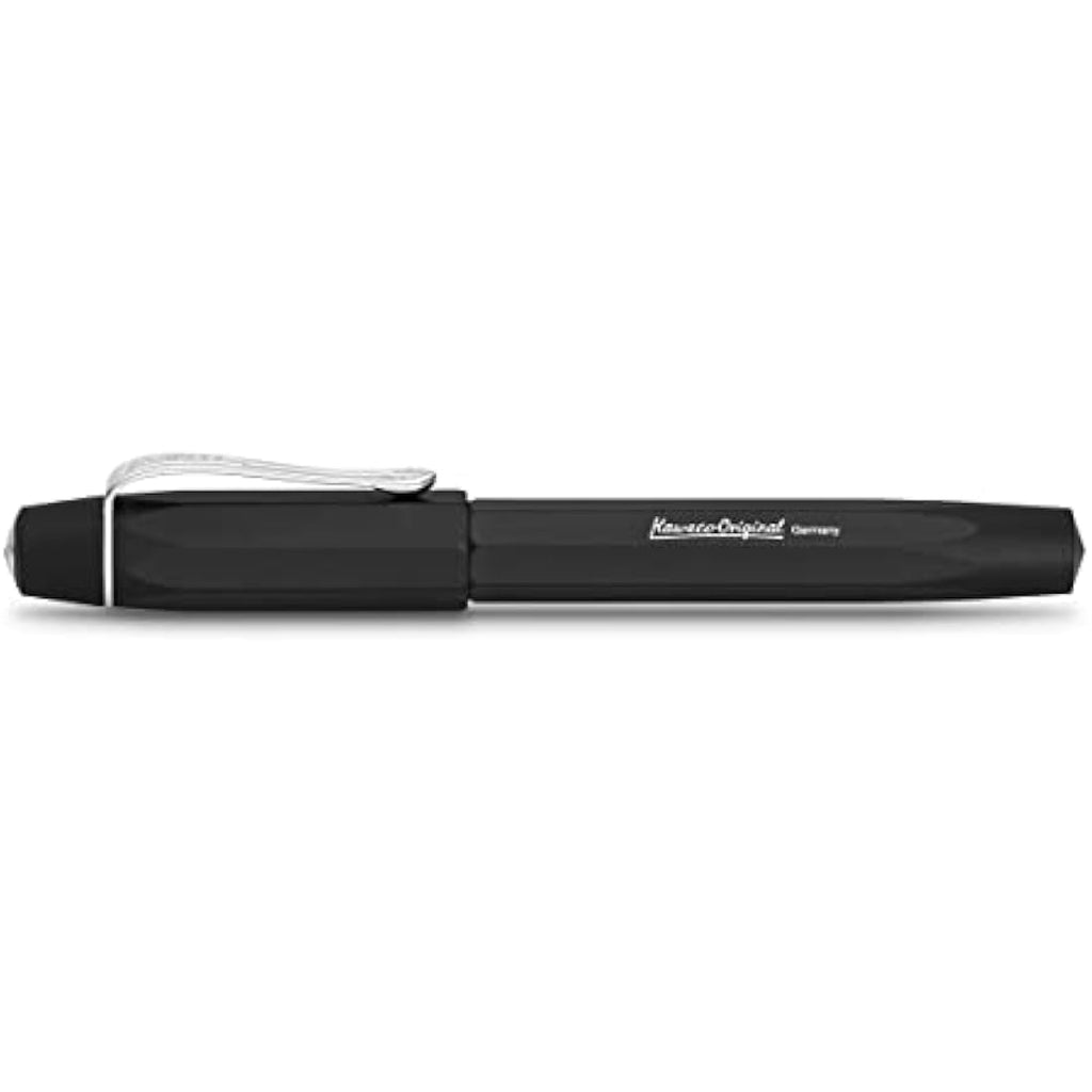 Kaweco Original Fountain Pen – Black Chrome Aluminium – Nib B (Broad)