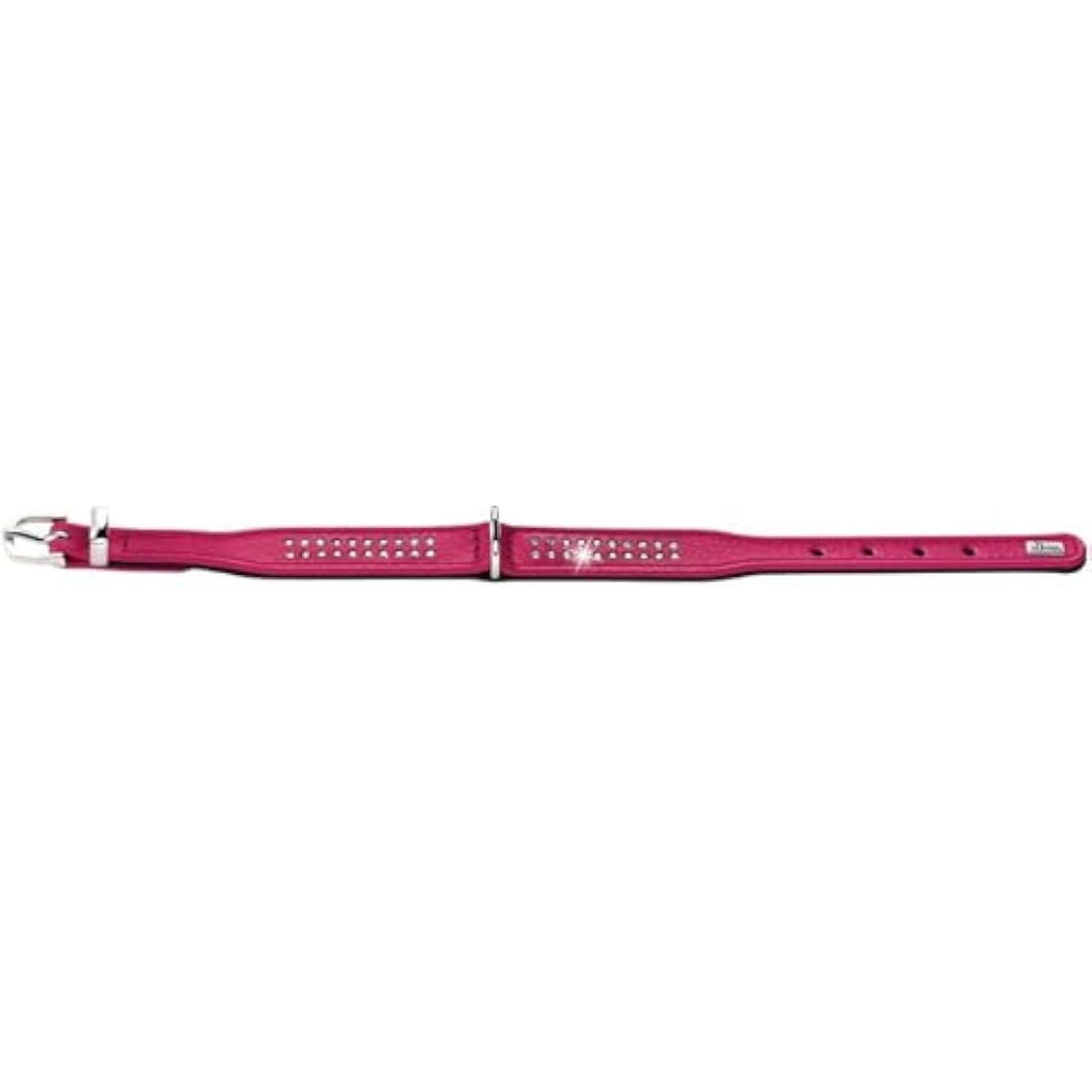 Hunter Nappa Leather Dog Collar – Diamond Petit with Rhinestones