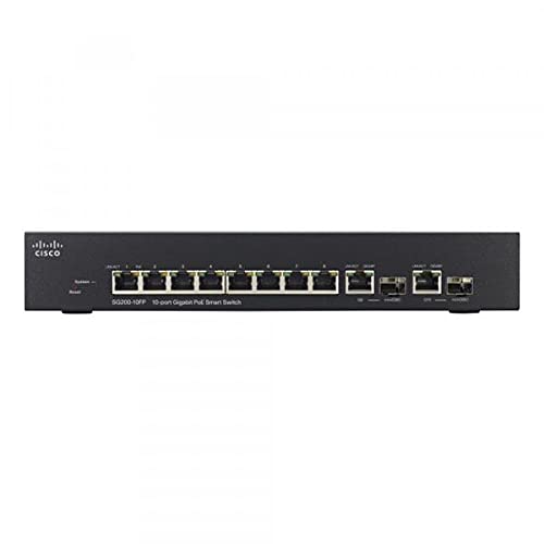 Cisco SG200-10FP-EU 10-Port Gigabit Smart Switch with PoE Support