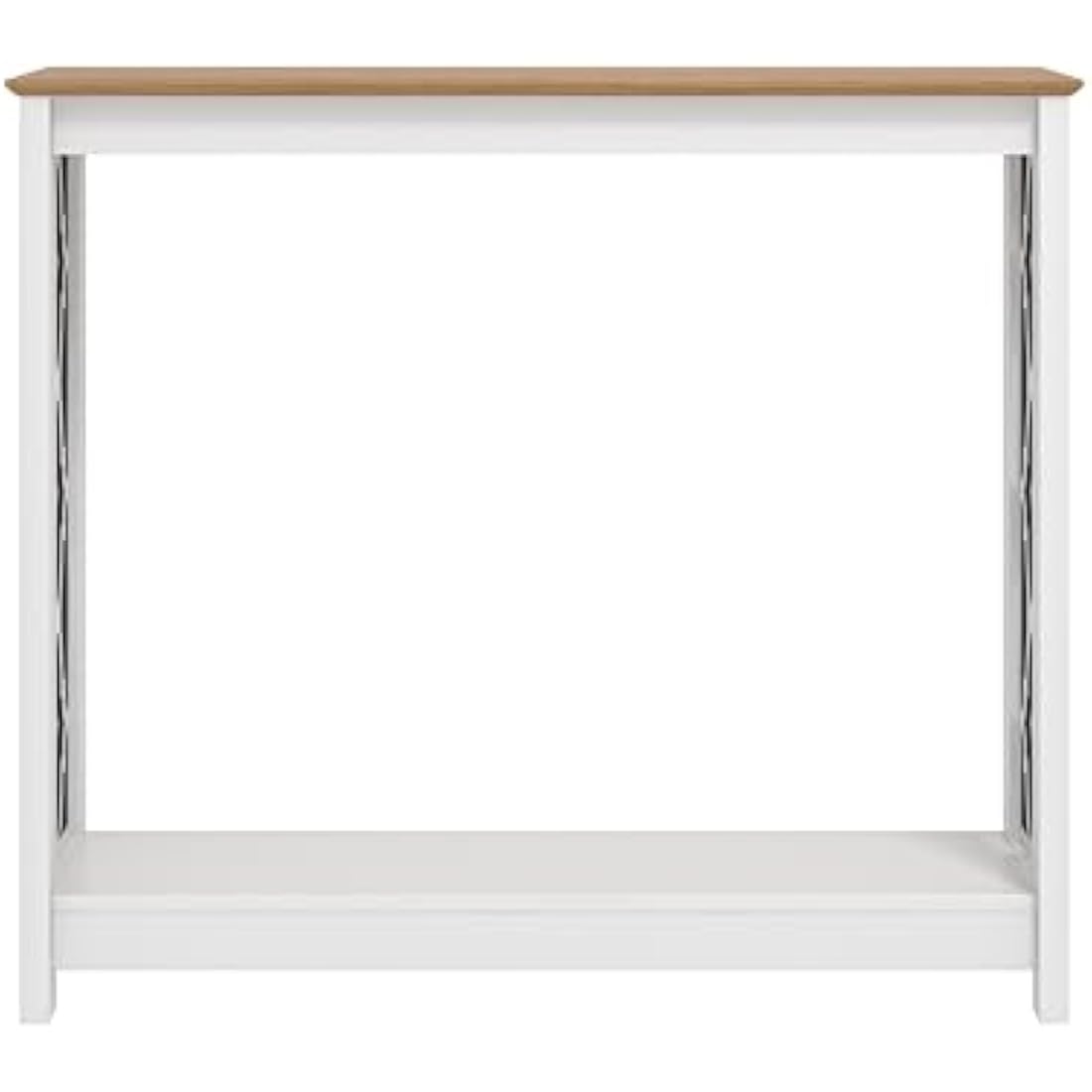 Galano Nova Console Table – Distressed Oak & White Entryway Cabinet