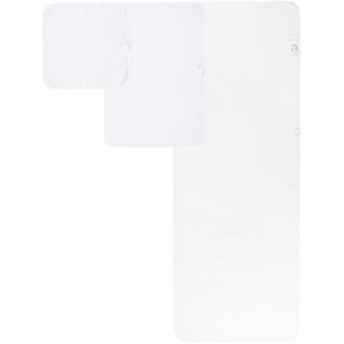 Polyte Microfiber Waffle Weave Bath Towel Set – 6 Piece, White