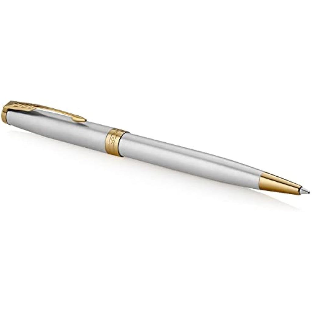 Parker Sonnet Ballpoint Pen – Stainless Steel with Gold Trim