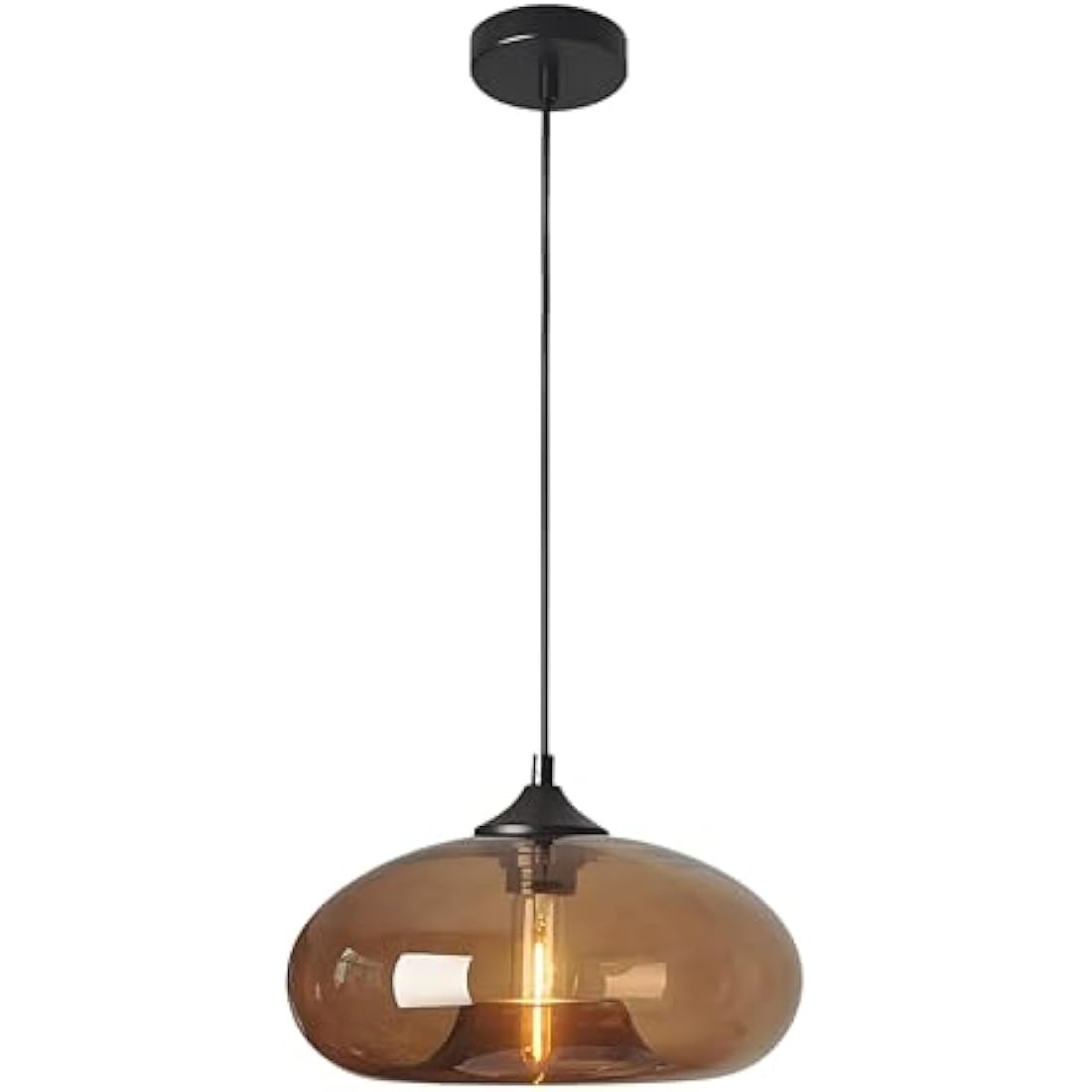 Jolof Store Industrial Glass Pendant Light – Vintage E27 Hanging Lamp