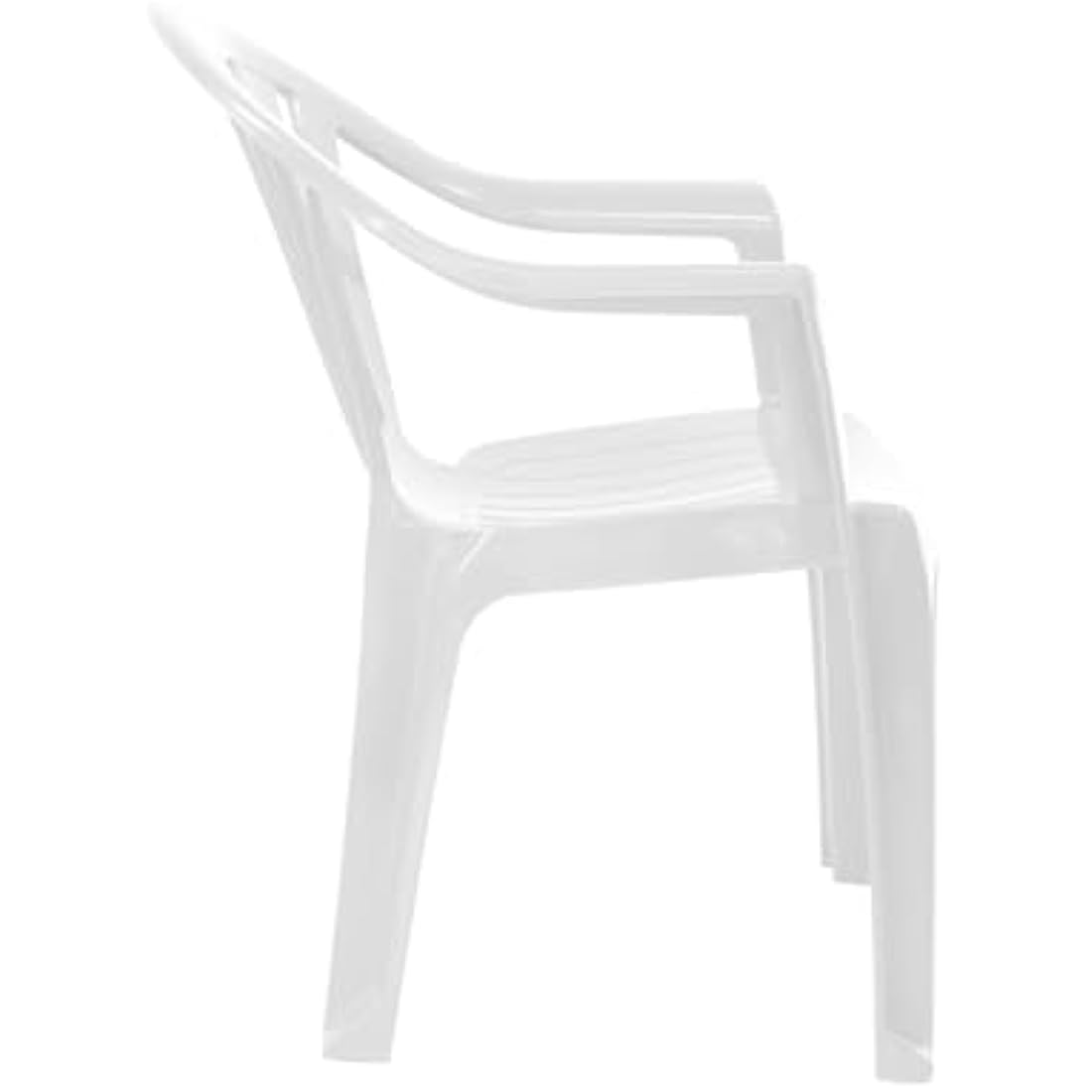 CrazyGadget White Plastic Garden Chair – Stackable Weatherproof Patio Seat