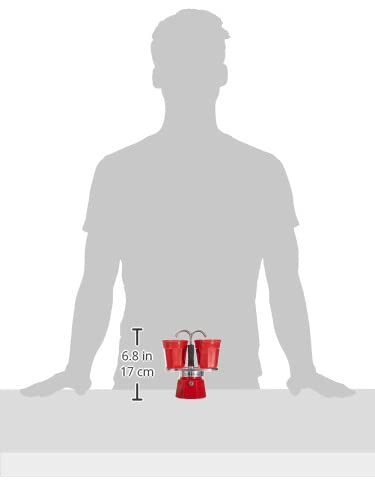 Bialetti Mini Express 2-Cup Espresso Maker – Red Italian Coffee Set
