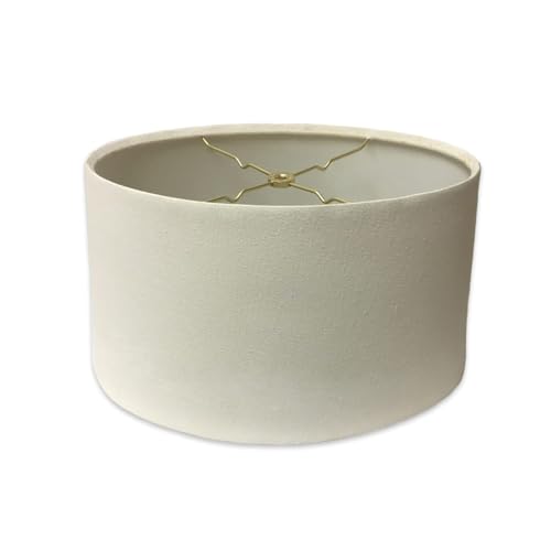 Royal Designs Shallow Oval Hardback Lamp Shade | Linen Eggshell | 10x12x7