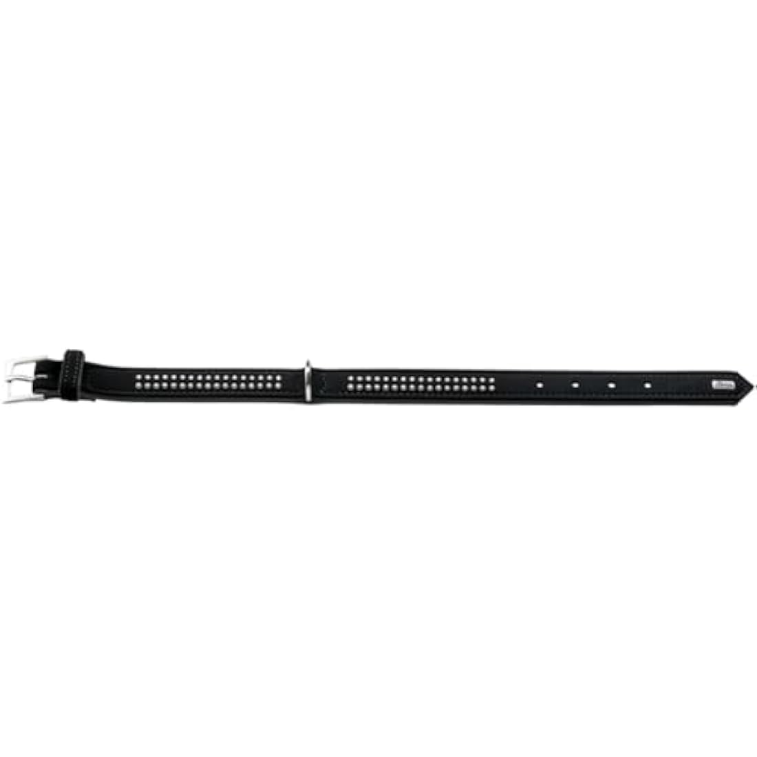 Hunter Softie Deluxe Leather Dog Collar with Swarovski Crystals – Black