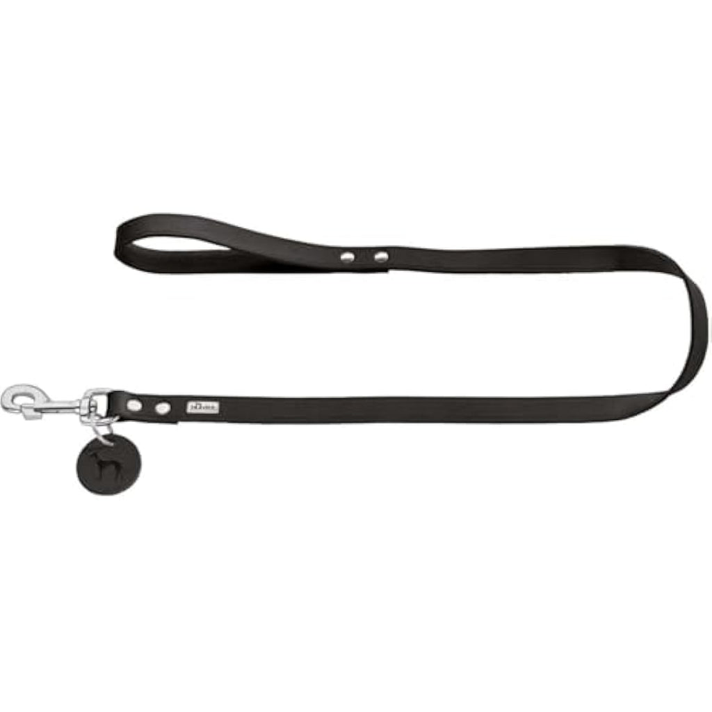 Hunter Soft Genuine Cow Leather Dog Leash - Black, 20mm x 100cm