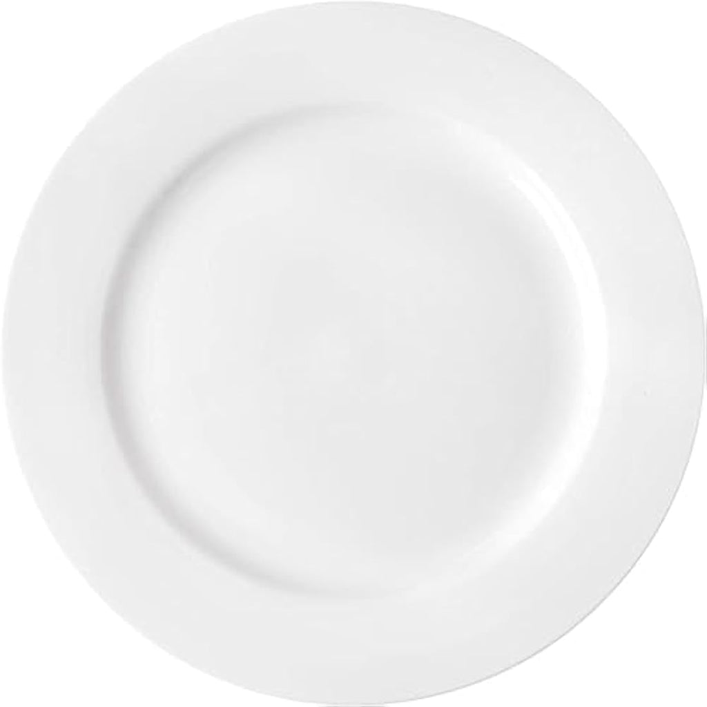 12-Piece White Porcelain Side Plates | 8-Inch Dessert Dishes