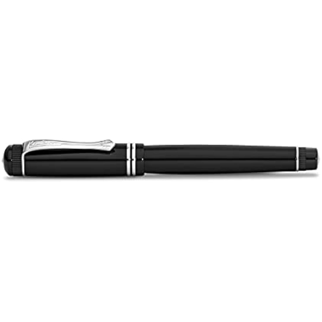 Kaweco DIA2 Fountain Pen – Premium Black Resin with Chrome Trim, Nib B
