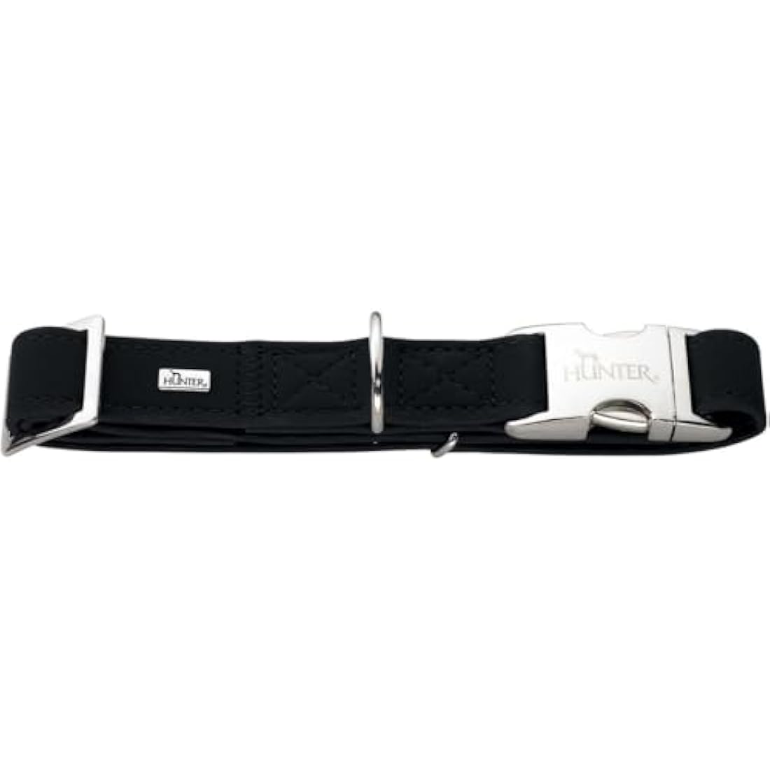 Hunter Softie Alu-Strong Dog Collar – Black Nubuck Look – 40-55 cm