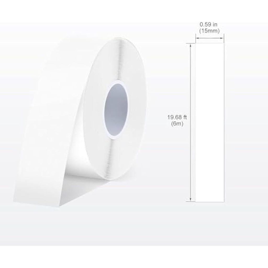 SUPVAN Label Maker Tape for E10 E11 E16 | 2 Rolls White & Transparent
