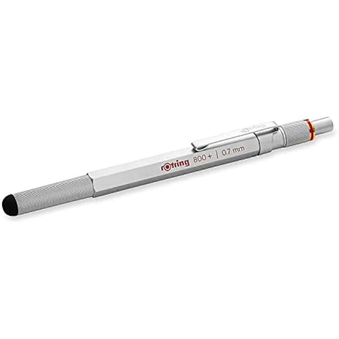 rOtring 800+ Mechanical Pencil & Stylus | 0.7mm Silver Hexagonal Barrel