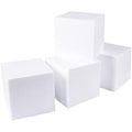White Foam Cubes - 4 Pack Polystyrene Blocks for Crafts
