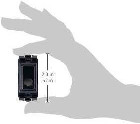 MK Electric Grid Plus Cable Outlet Wall Plate | 16A 10mm - Black K4886 BLK