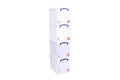 Really Useful Box 19 Litre Clear Plastic Storage Bins | Pack of 4