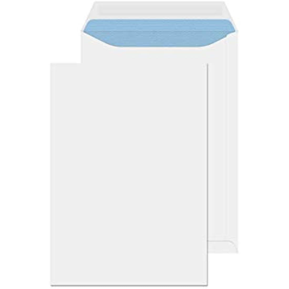 Evour C4 A4 White Self Seal Envelopes - 100 GSM Windowless - 100 Pack