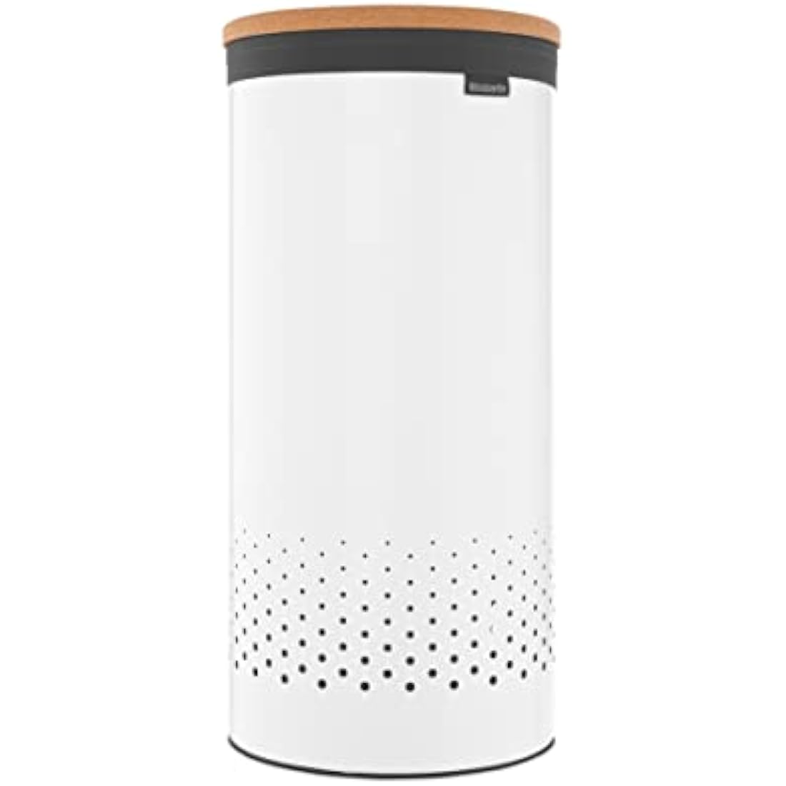 Brabantia 35L Laundry Bin – White Hamper with Cork Lid & Bag