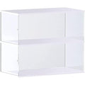 Jolof Store 2-Layer Acrylic Display Case for Lego Model Cars - White