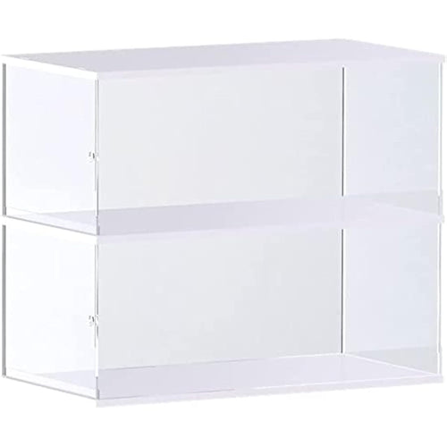 Jolof Store 2-Layer Acrylic Display Case for Lego Model Cars - White